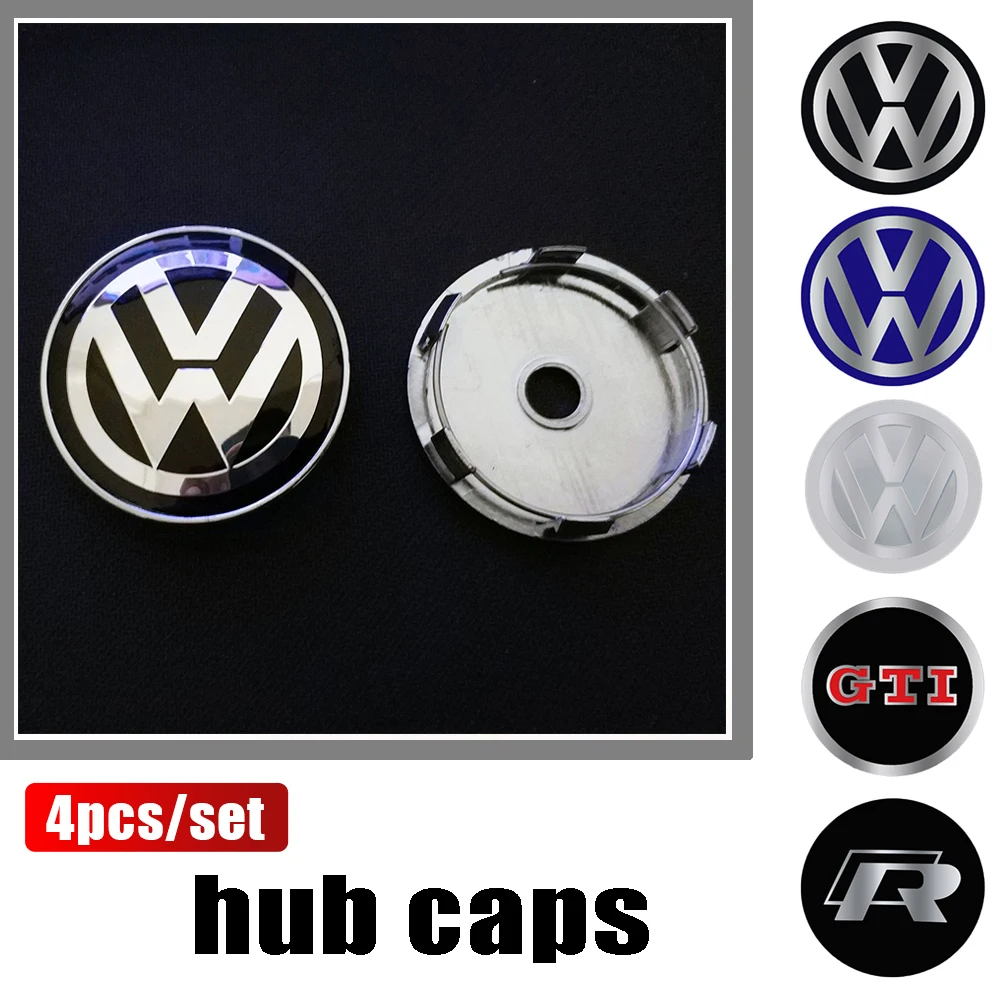 65mm VW METAL autocollants VOLKSWAGEN roue LOGO enjoliveurs emblèmes