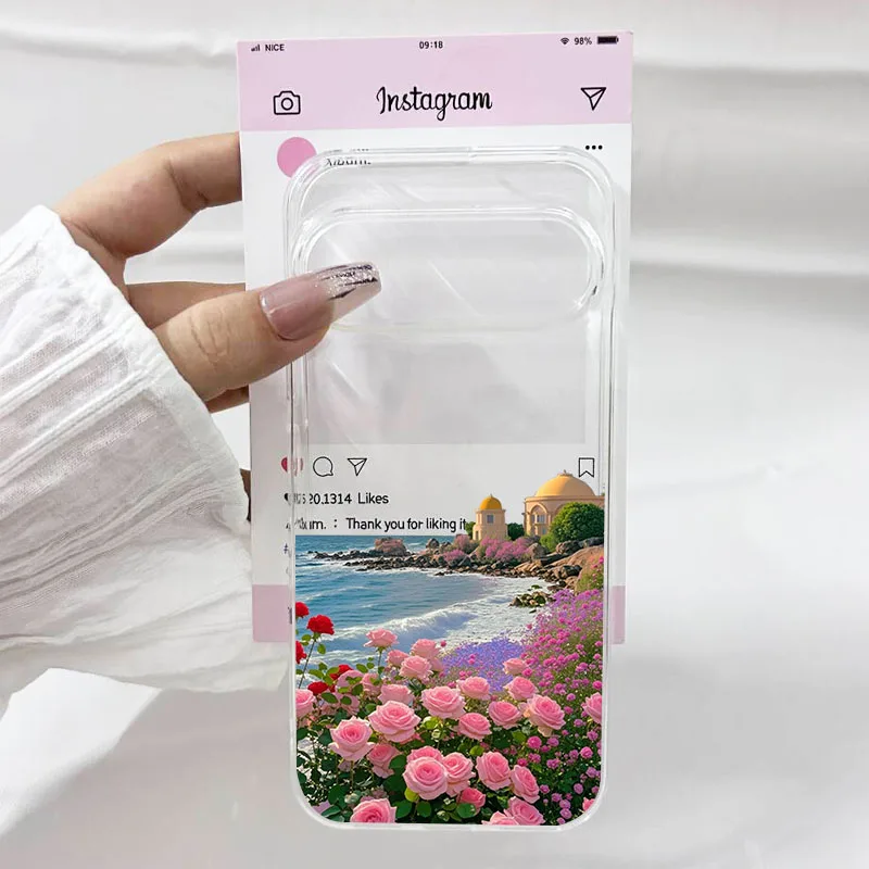 Autumn Forest Fallen Leaves Clear Soft TPU Phone Case
