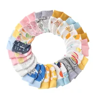 Newborn Cute Cartoon Hat+Gloves+Socks Set for Baby Boy Girl Cotton Casual Photography Props Soft Headwear Infant Beanie Nightcap 6