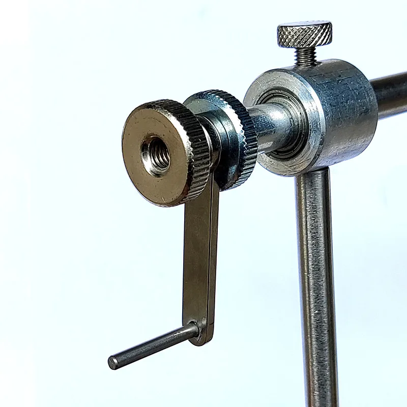 Étau Portable pour Pêche à la Mouche avec Base, Pince Rotative en C, Kit de Pêche de Voyage en Alliage, Outil de Liaison d'Hameçon, Argent&Noir&Or