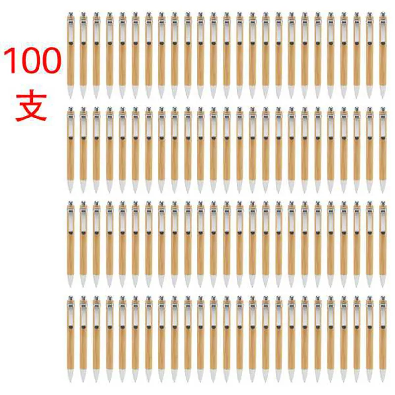 100 pcs/lot Bamboo Ballpoint Pen Stylus touch pen Office & School Supplies Pens & Writing Supplies Gifts-Blue Ink 20 pcs mini novelty match ballpoint pen 0 5mm blue color roller ball pens kawaii gifts stationery office school supplies fb255