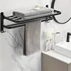 1Pc punch-free bathroom wall-mounted storage rack wall-mounted towel bar toilet bath towel rack towel ring clothes rack 5