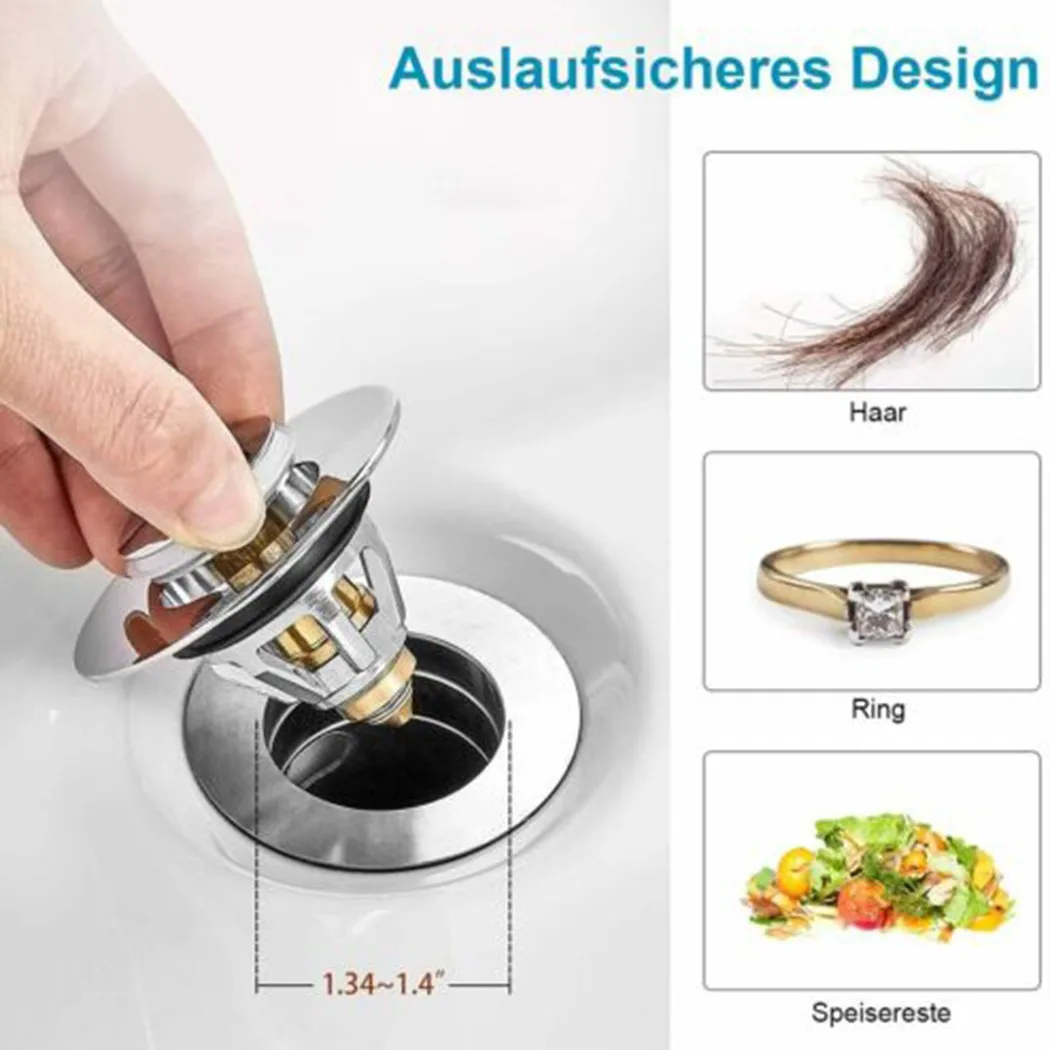 

Basin Drain Pop-up Core Washbasin Wash Basin Leaking Plug Push-type Pop-up Plug Drain Pipe Cover Bathroom Sink Accessories