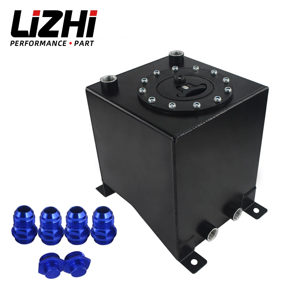 

LIZHI RACING - 2.5 Gallon 10L Aluminum Race Drift Fuel Cell Tank Fuel Surge Tank Without Level Sender 210*215*225mm LZ-TK13