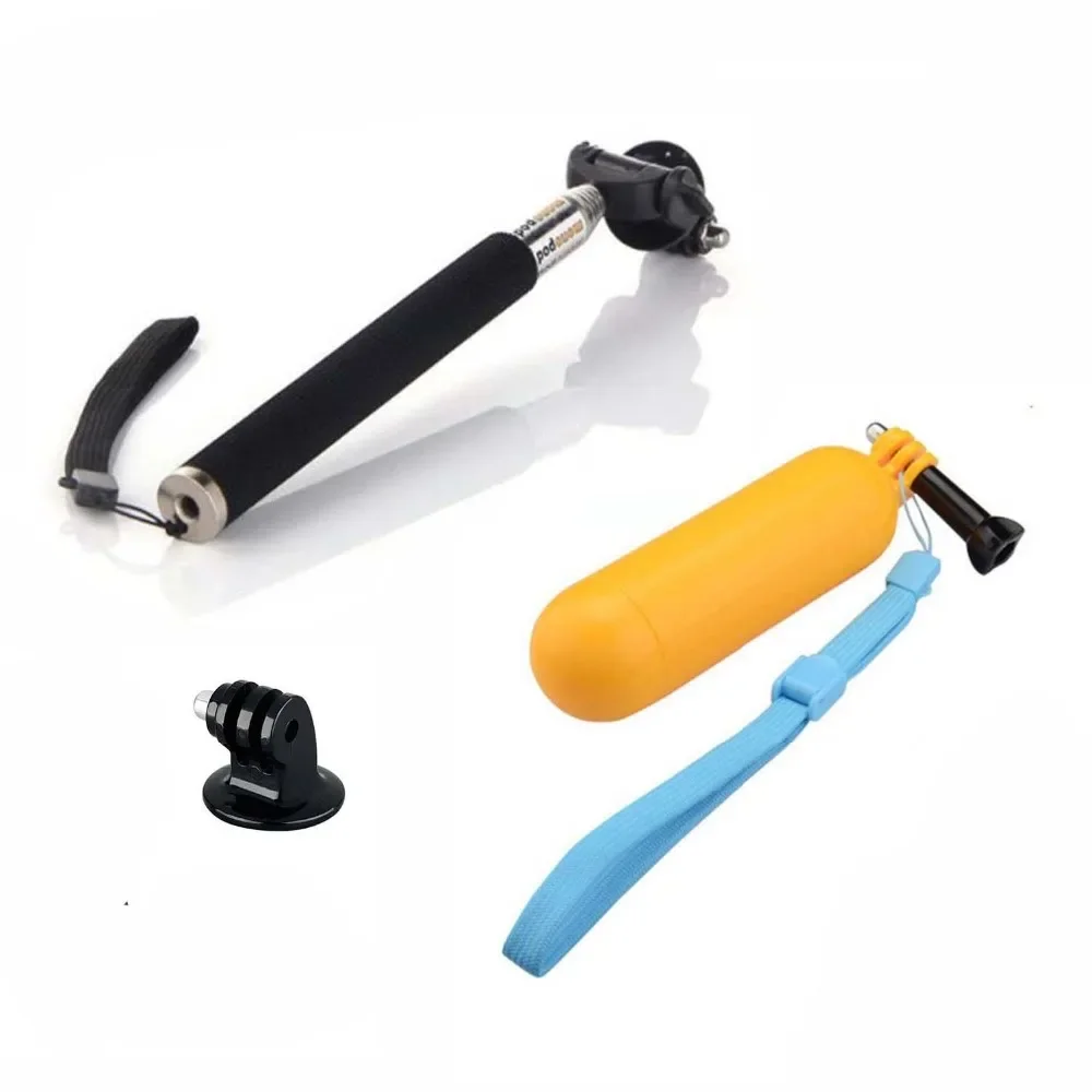 Per Gopro Monopiede Selfie Sticks Floaty Per Gopro Accessori Supporto Per Go Pro Hero 6 5 4 3 + 3 2 1 Hero Sj4000 Fotocamera Xiaomi Yi