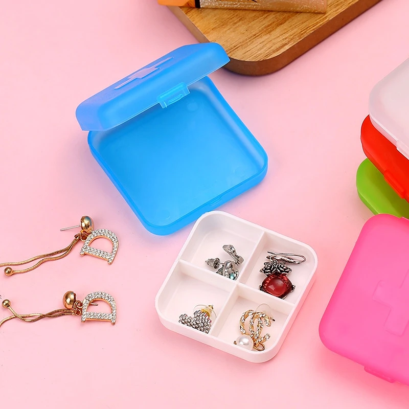4-Compartment Waterproof Pill Organizer and Vitamin Storage Box
