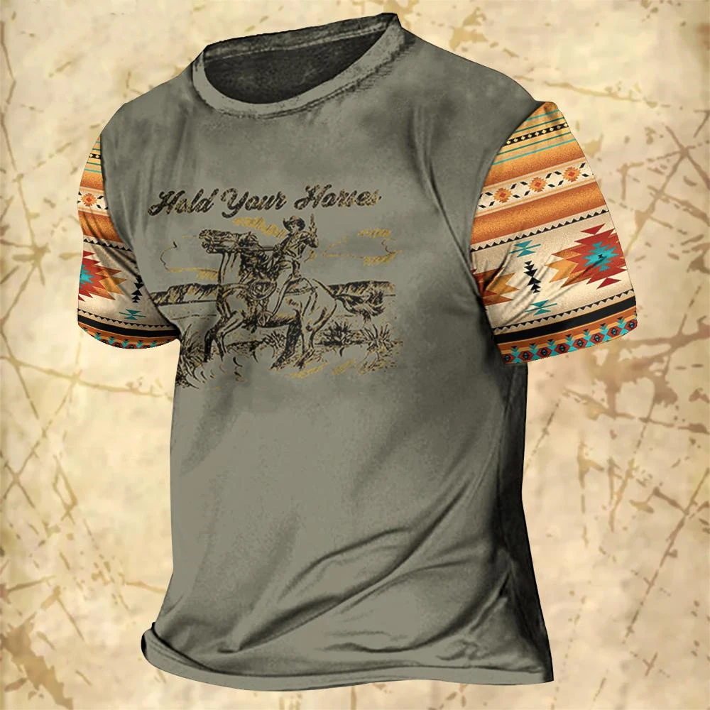 Mens Oversized Graphic T Shirt Short Sleeve