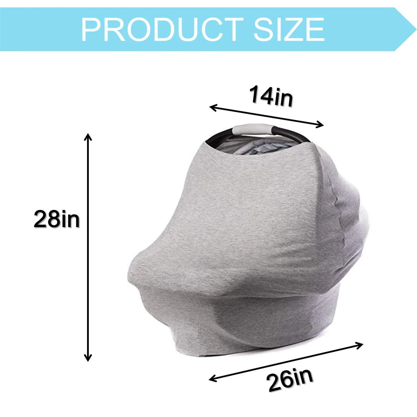 Baby Car Seat Cover Multifunctional Carseat Cover for Babies Boy Breathable Nursing Cover for Breastfeeding Stretchy Infant Car