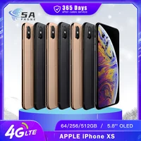 Original Unlocked Apple iPhone XS 4G Mobile Phone Face ID NFC 5.8" 4GB RAM 64GB/256/512GB ROM 12MP+7MP A12 Hexa-Core Smartphone