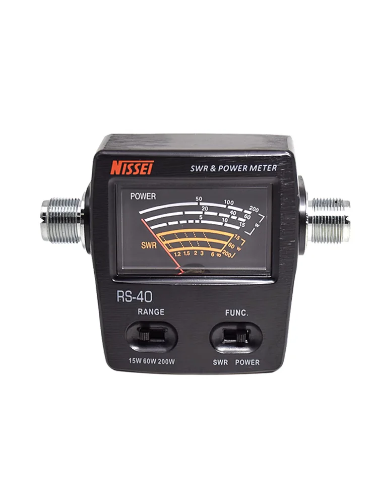 NISSEI New RS-40 SWR Power Meter Dual Band VHF UHF 144/430 MHz 50W 200W Wave Meters Test Radio Antenna Walkie Talkie Accessory