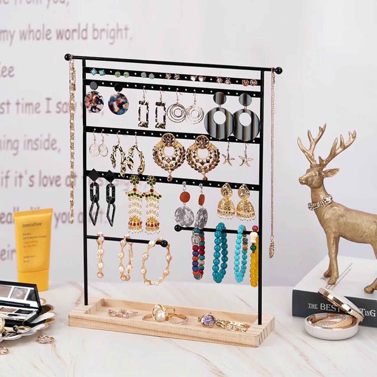 Amazon.com: NOLITOY Display Stand for Earrings Ear Jewelry Holder Earrings  Showing Rack Earrings Holder Earring Organizer Prop Earring Display Stands  Ear Jewelry Stand Earring Holder Storage : Clothing, Shoes & Jewelry