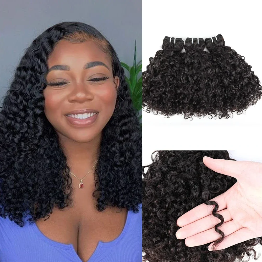12A Small Spirals Curly Bundles Unprocessed Malaysia Kinky Curly Human Hair Pixie Curls Weave Only Virgin Hair Extension Bundles
