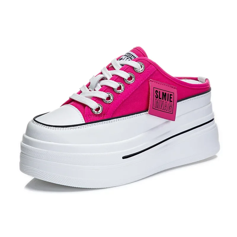 

Сандалии женские спортивные с вулканизированной подошвой, кроссовки на толстой плоской подошве, повседневные шлепанцы, средний размер, широкие, лето