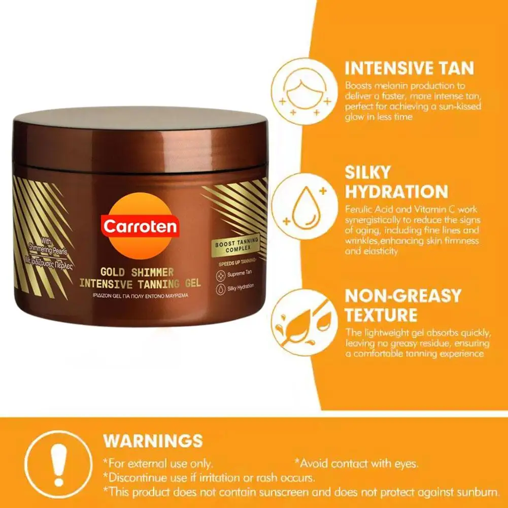 Luxurious Dark Brown Body Bronzer Gel - Long-Lasting, Natural Glow Brightening Cream (150g)