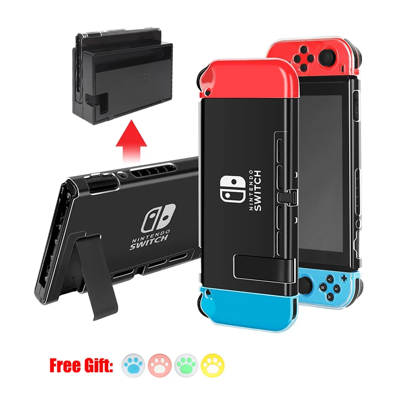 Ultra Thin Crystal Transparent Protective Dock-Able Waterproof Shockproof Dust-Proof Case Cover  Accessories For Nintendo Switch