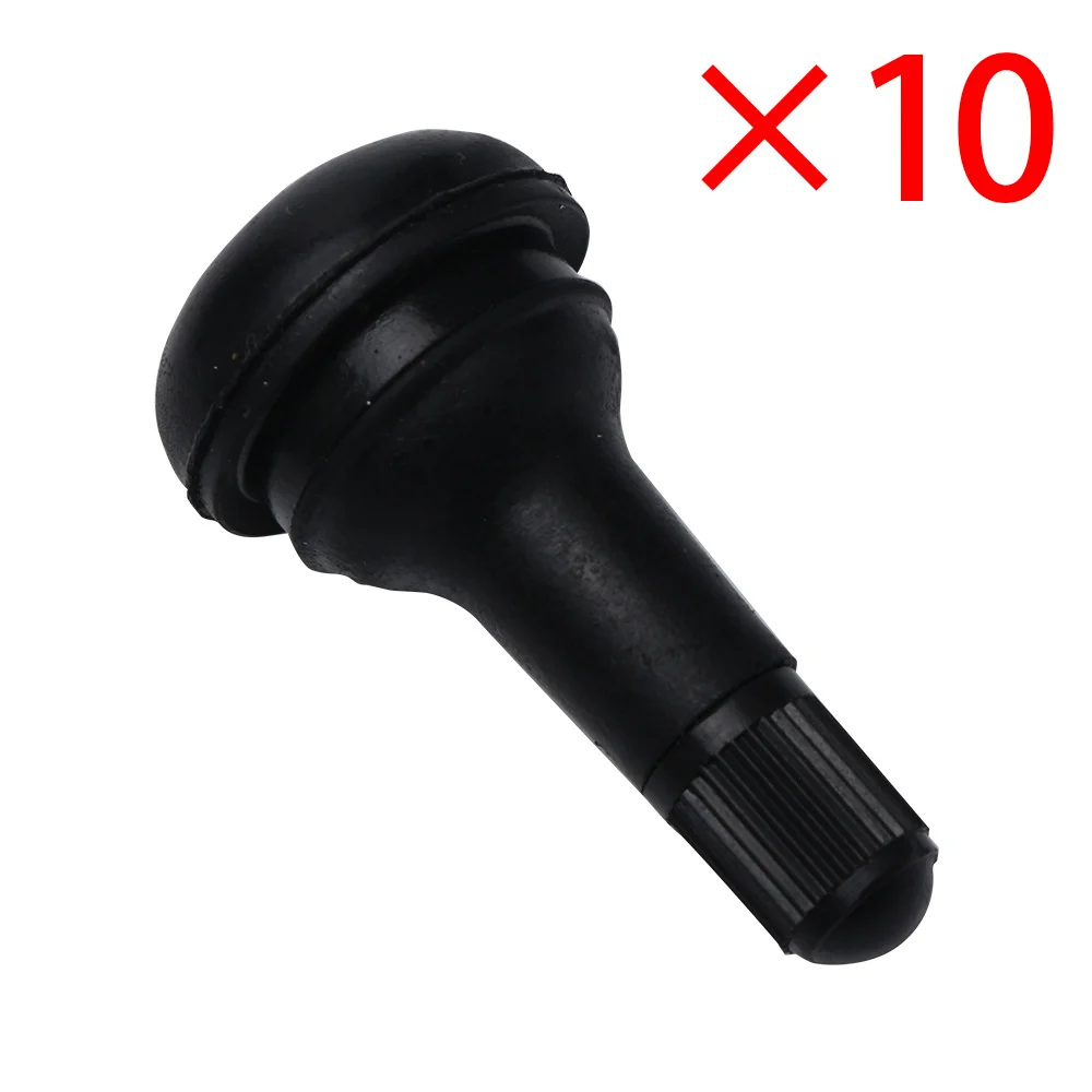 Car Vacuum Tire Snap-in Black Rubber TR415 46.5mm Car Tire Inflator Valve Tubeless Tyre Valve Stem with Dust Cap Cover