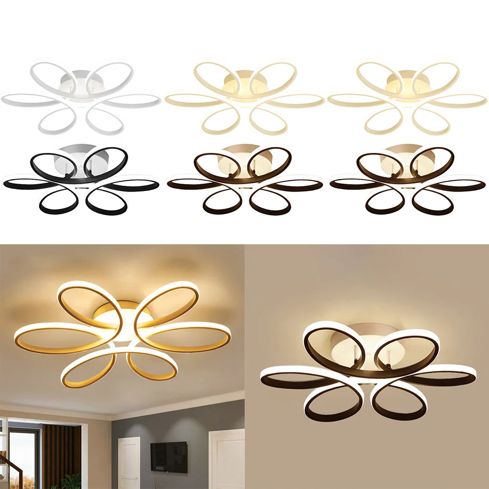 Flush Mount Lamp 12W LED Surface Mounted Ceiling Lamp Super Bright Flower Design Ceiling Lights Eye Care for Bedroom Living Room