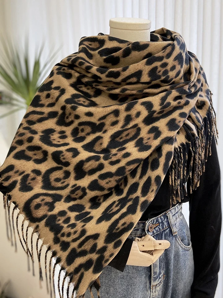 小物 leopard pattern wrinkle stole 小物 leopard pattern wrinkle stole NEW! Fabric