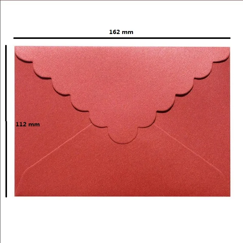 Window Envelopes Kraft Paper Envelopes Mailing Envelopes Mini Envelopes 10Pcs Gift Window Envelope Letter Wavy Pearly Triangle Wedding Invitations Stationary Party ceremony gift 11*16cm