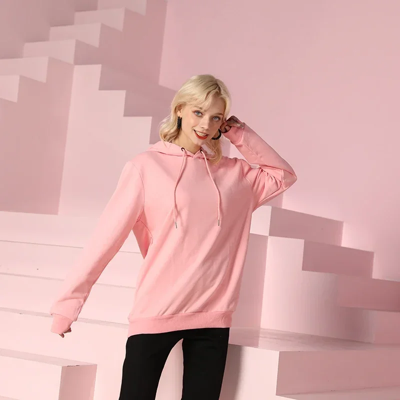 

2024 newThe new pure color hoodie woman gray22