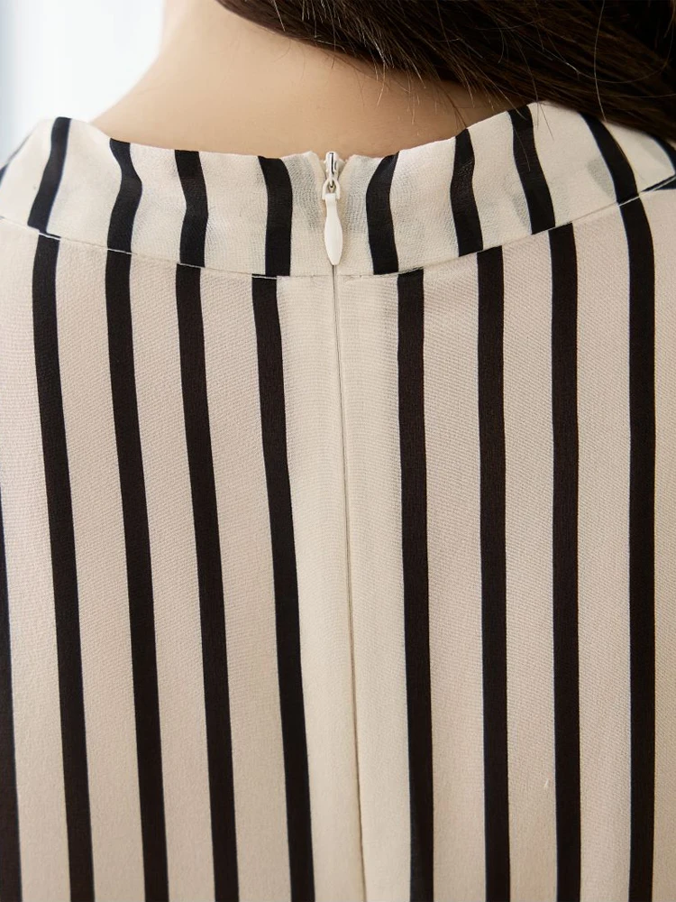 2024 Spring Womens Tops And Blouses Fashion Casual Lady Striped Shirts Blusas Mujer Long Sleeve Elegant Silk Shirt Commuter Tops