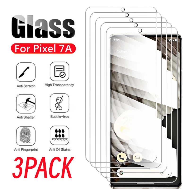 1/3Pcs Vetro Temperato Per Google Pixel 7A Clear 9H Premium Screen Protector Pellicola Protettiva Hd Per Google Pixel 7A 5G Pixel 7A