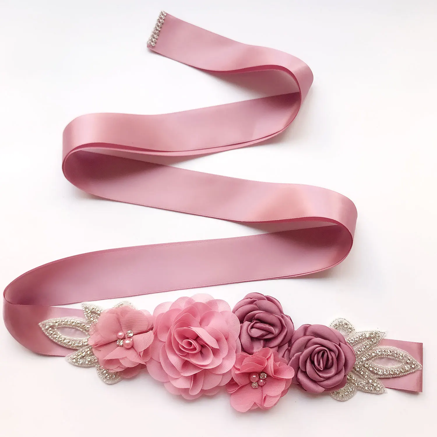 Bridal Waistband Bridal Dress Decoration Wedding Accessories Bridal Belts Satin Flower Sash