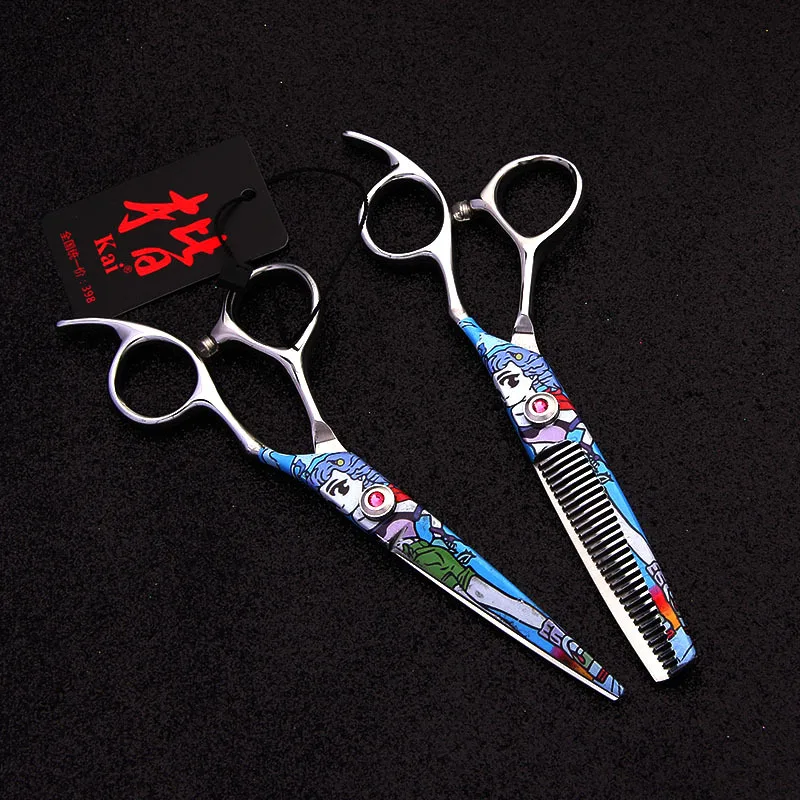 

Painted 6.0 inch beauty hair scissors