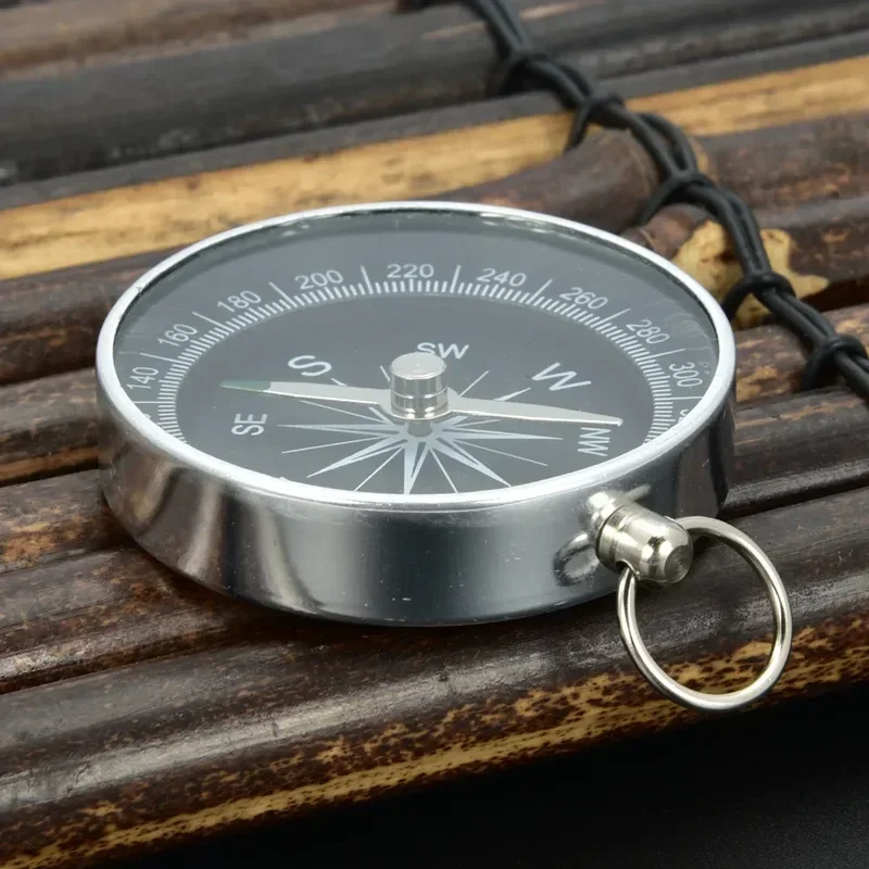 Portable Compass Portable Aluminum Lightweight Emergency Compass Outdoor Survival Compass Tool G44-2 Navigation Wild Tool Black
