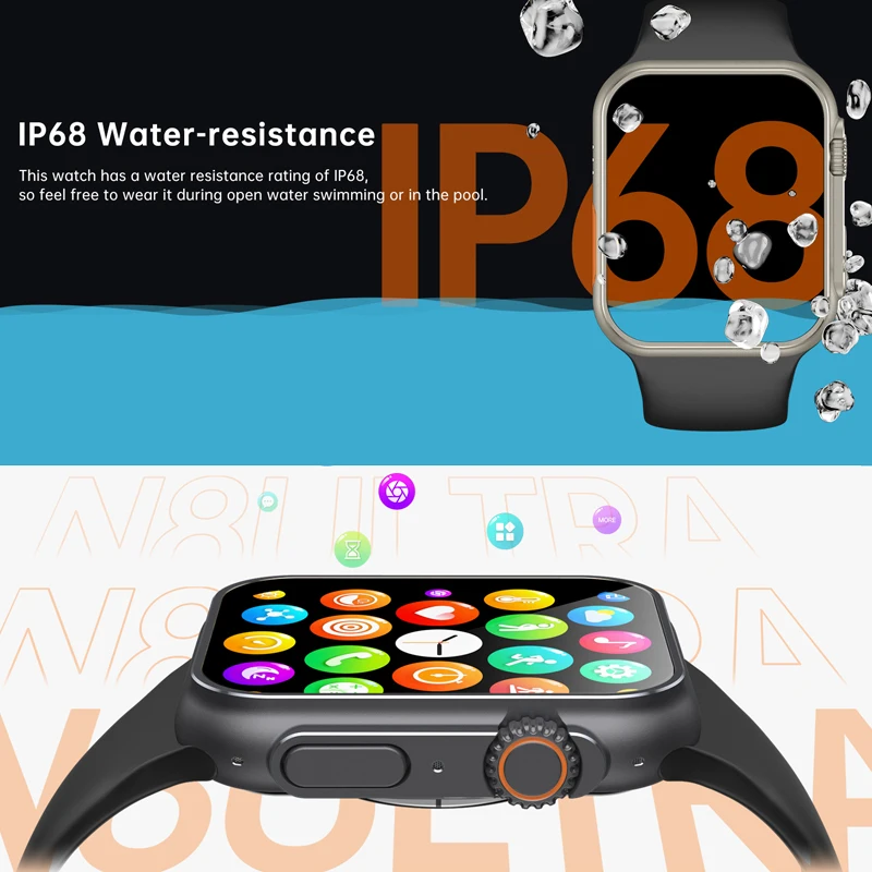 2022 Ʈ Ʈ ġ ø 8 49mm ƼŸ ձ ٵ 2.0 &Retina ũ BT ȭ NFC ECG Ip68  Smartwatch 