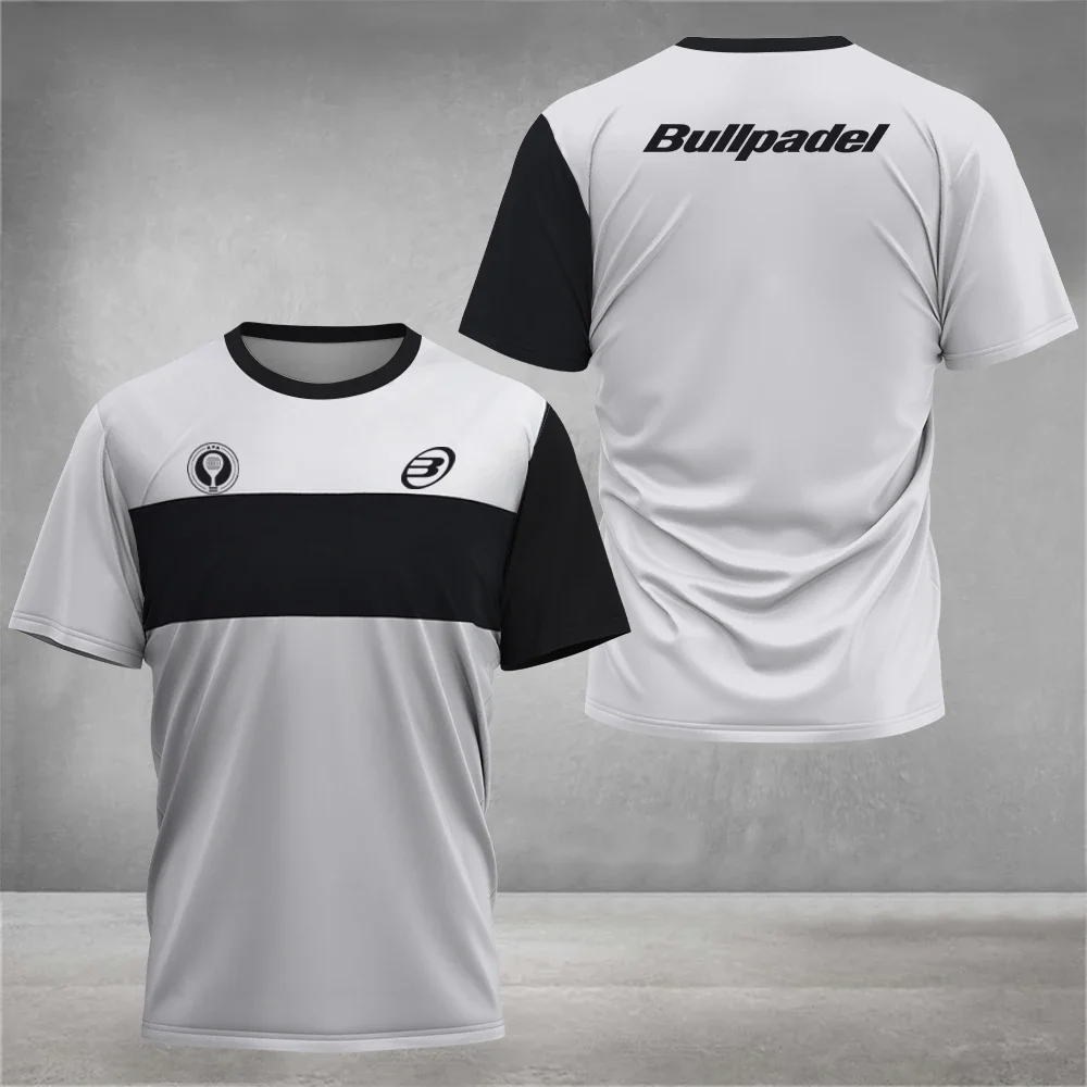 Men's 3D Printed Summer Gym Breathable T-shirt Men's Quick Drying Outdoor Sports Shirt Short Sleeved Tennis Training Suit