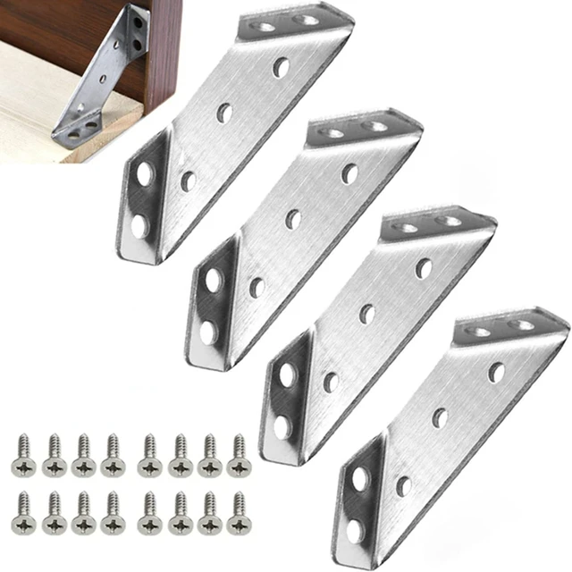 1pcs stainless steel triangle fixed bracket Angle of the frame equerre metal  fixation Multi-purpose triangular code bracket