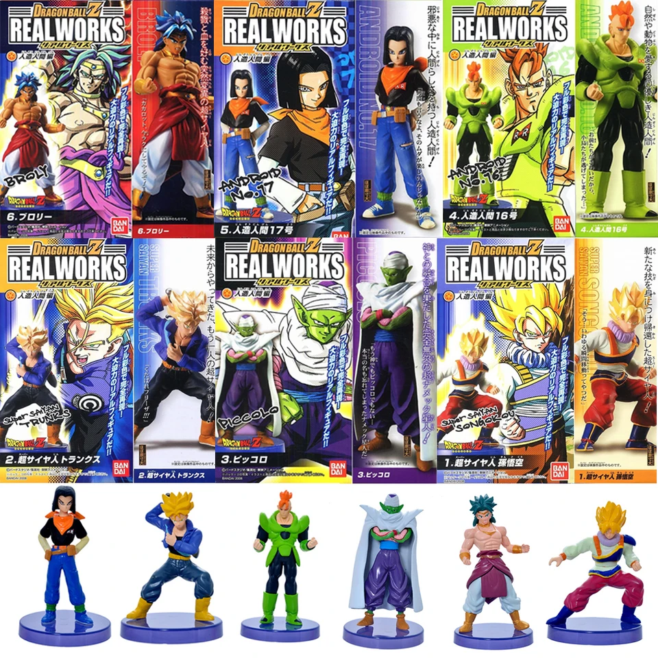 6Pcs/1Set BANDAI Real Works Series Dragon Ball Z Figure Artificial