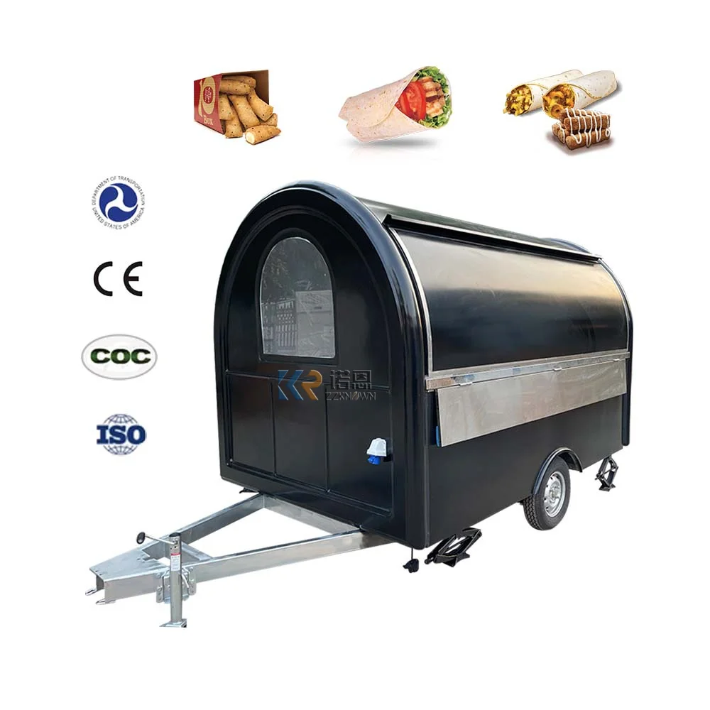 Ice Cream Fast Food Trailer Factory Directly Supply Pizza Cart Mobile Kiosk Food Truck With Shipping By Sea