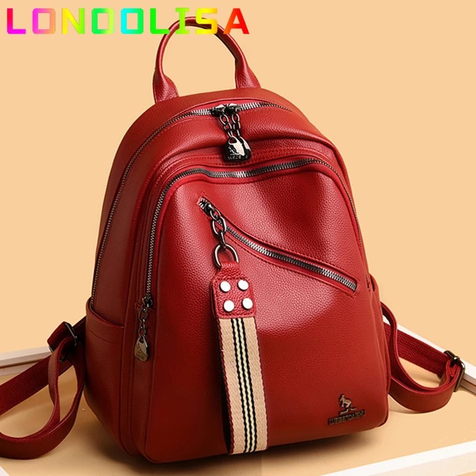 Women High Quality Leather Backpacks Vintage Female Shoulder Bag Sac A Dos  Travel Ladies Bagpack Mochilas School Bags for Girls - AliExpress