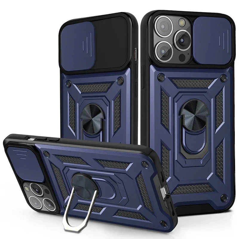 Military Grade Slide Camera Lens Protector Armor Case with Ring Cover