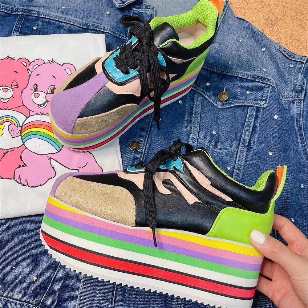 Wedge Sneakers for Women - Thick Platform