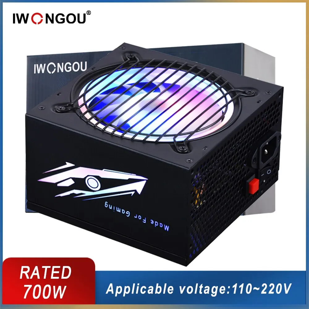 IWONGOU Power Supply for PC 300W 400W 500W 600W Pc Font 110V/220V Active PFC Pico Psu 110V/220V Power Source PC Gamer
