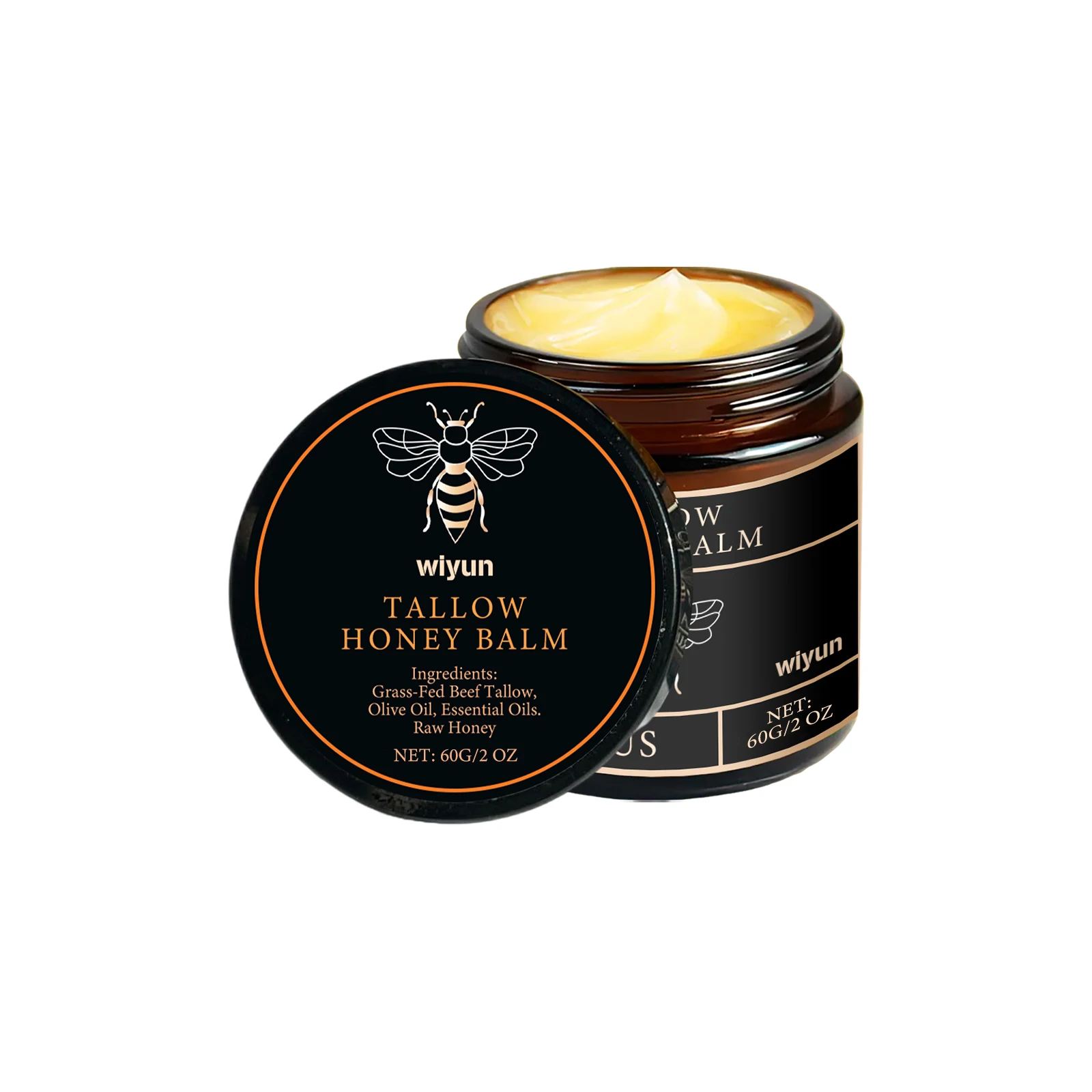 Beef Tallow Honey Moisturizer Grass Fed Whipped Tallow Face Cream Body Lotion Non Greasy Nourishing Fast Absorption Skin Care 2