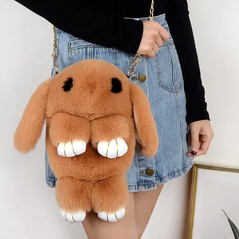 Crossbody Bags Stuffed Toy Kids Gift Toys Cute Plush Rabbit Single Shoulder Bag