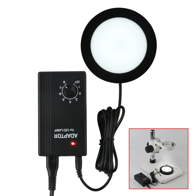

9W Microscope Bottom Supplementary Source Lamp LED Light Lighting For Binocular Trinocular Stereo Digital Video Microscope