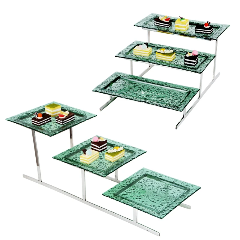 

stainless steel Dried Fruit Candy Pot Cake Snack Rack Dessert buffet Display Stand