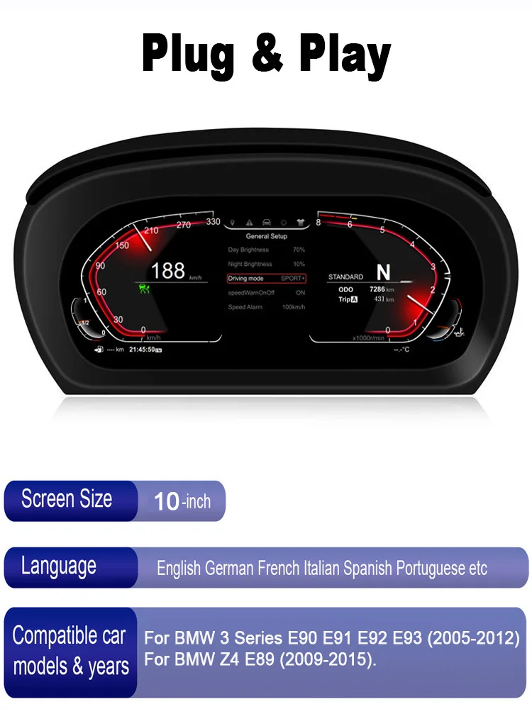 Digital instrument cluster For BMW 3 Series E90 E91 E92 2005-2012/Z4 E89 2009-20