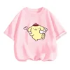 Kawaii Anime Pom Pom Purin Cute Cartoon Short Sleeve T-shirt Summer New Cotton Loose Kids Half-sleeved Top Birthday Gift 6