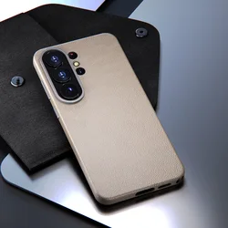 Premium Genuine Leather Protective Case - Strong Magnetic, Soft Touch, Shockproof Back Shell for S26Plus (DarkGray)