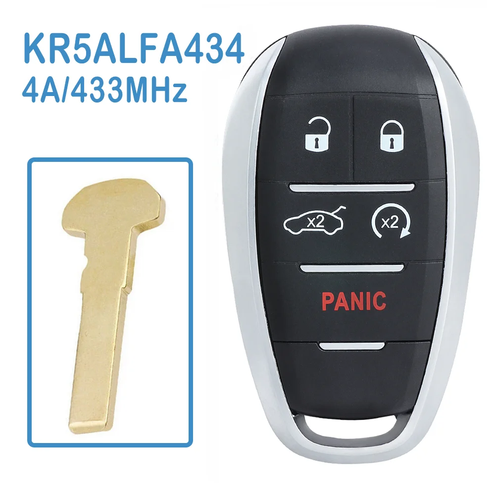 

KR5ALFA434 Auto Smart Remote 6EP44LXHAA/6WN70LXHAA ASK 433MHz 4A Chip A2C97635102 Car Key For Alfa Romeo Giulia Stelvio 17-20