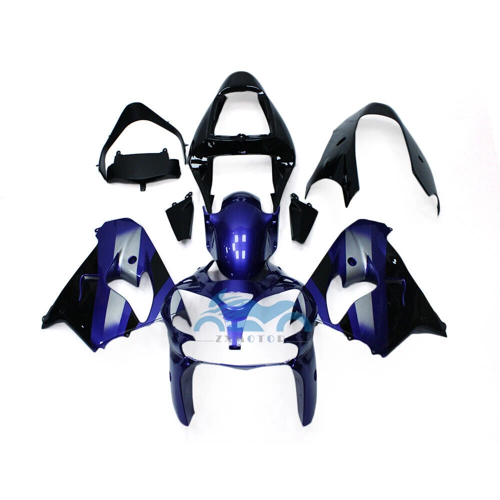 

НОВЫЕ комплекты обтекателей для мотоциклов ABS, подходят для Kawasaki Ninja ZX9R 2002 2003, темно-синий обтекатель ninja zx 9r 02 03