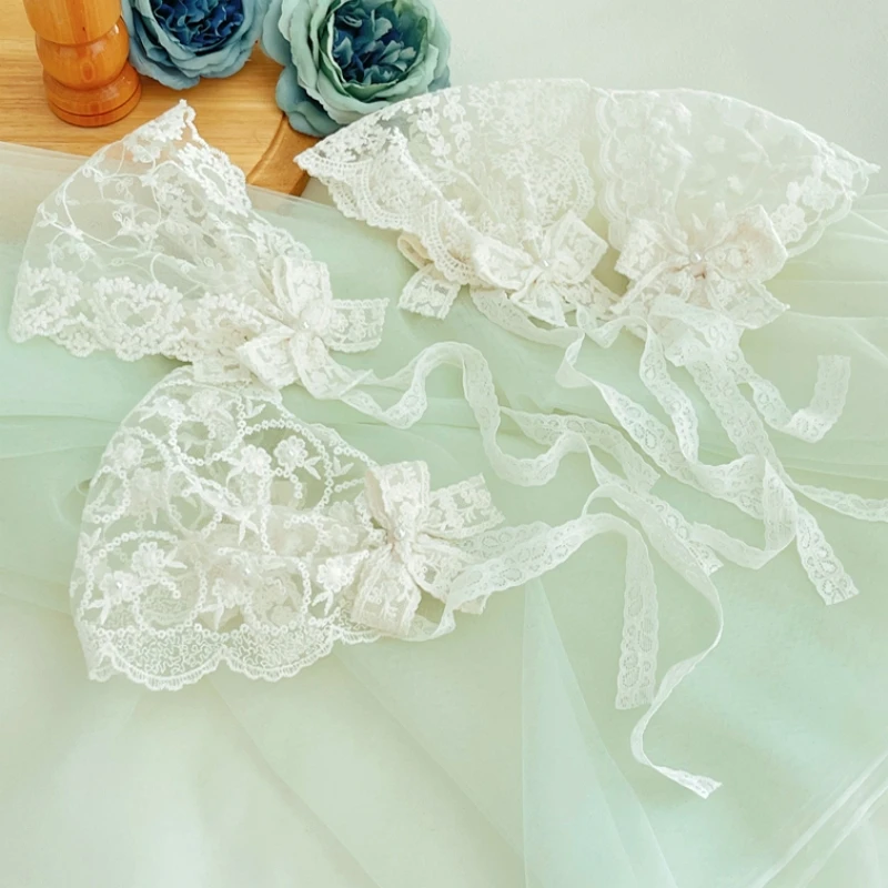Lace Embroidery Baby Girl Headbands Summer Breathable Mesh Kids Hair Bands for Newborn Infant Princess Adjustable Headwear