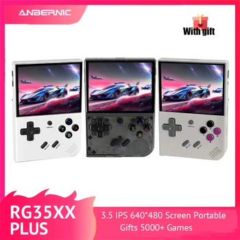 ANBERNIC 휴대용 비디오 게임 플레이어, RG35XX 플러스, 3.5 인치 IPS 640*480 화면, 크리스마스 선물, 5000 + 게임