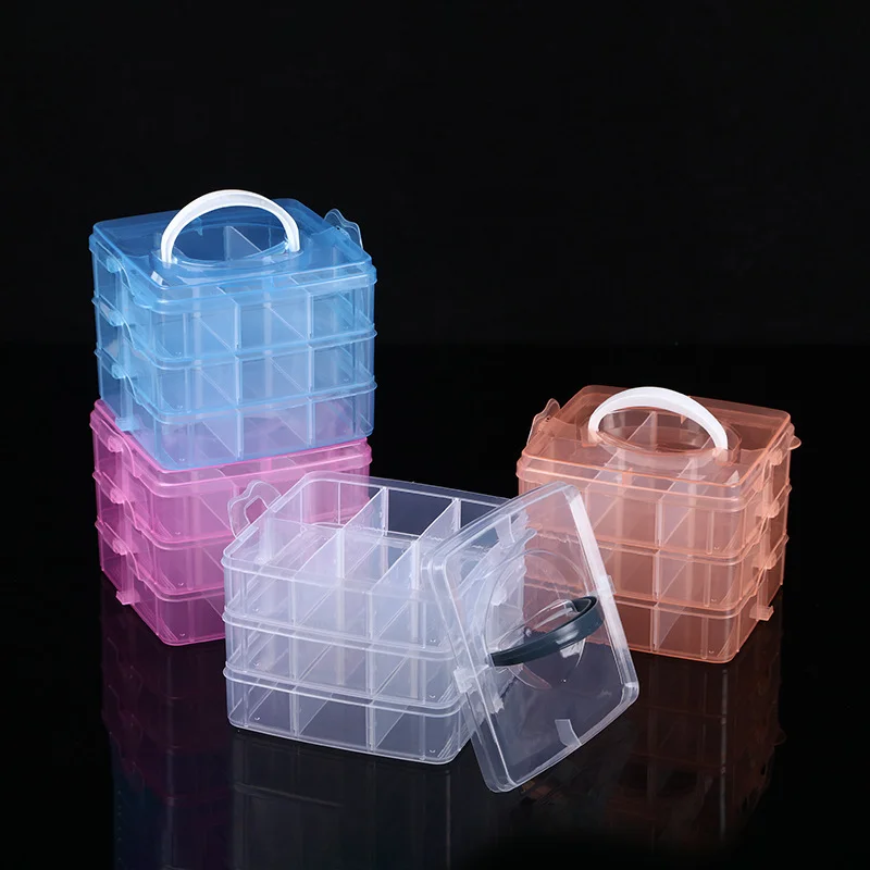 Three layers of 18 portable detachable storage box combination of storage box diy supplies